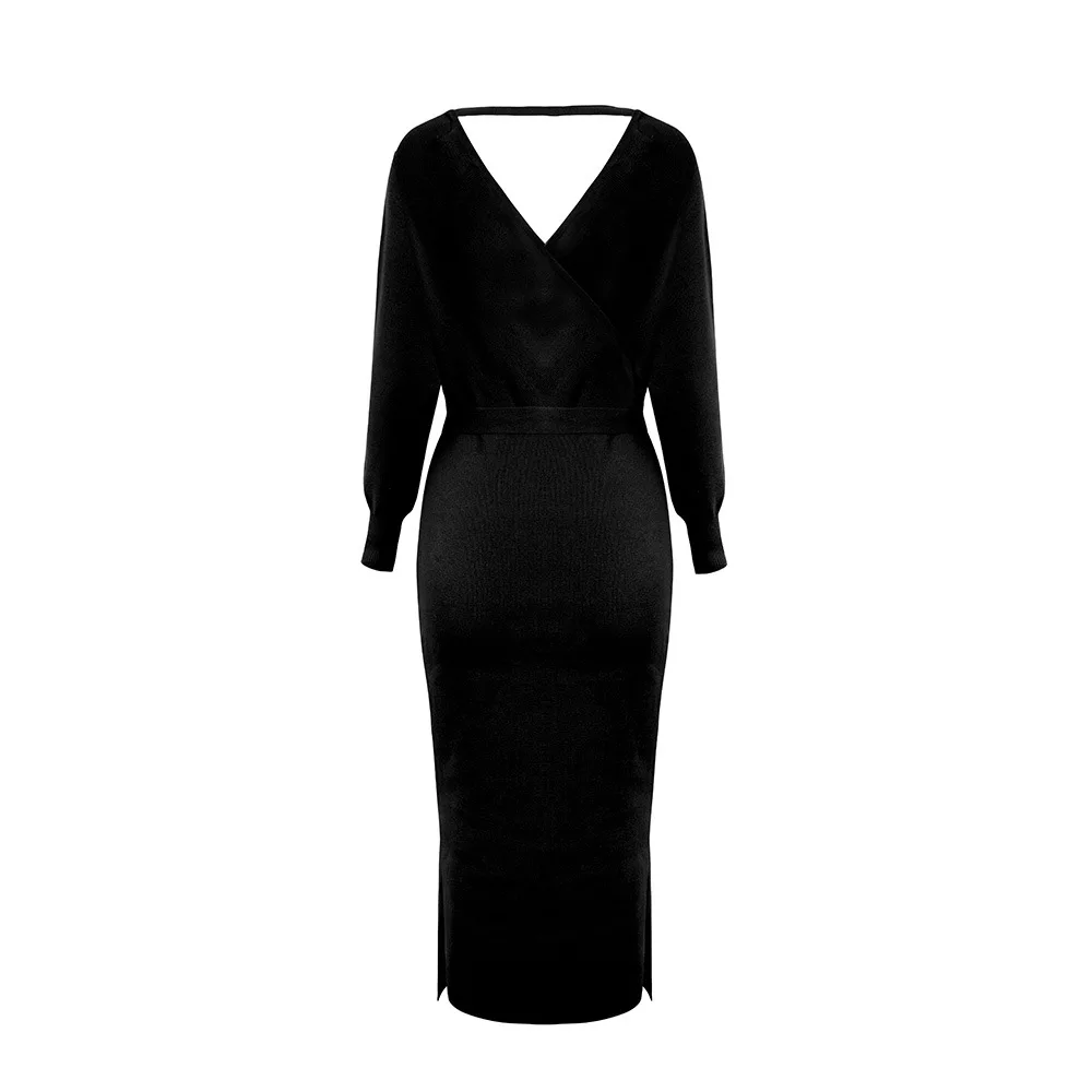 Doll Sleeve V-Neck Irregular Hem Dress main image 0
