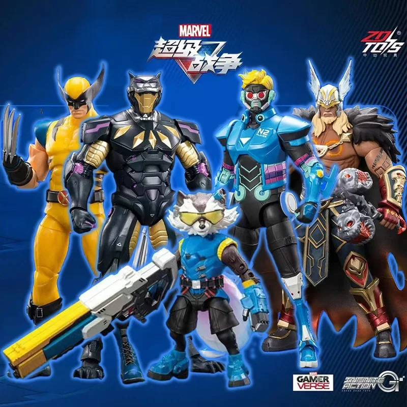 

Zd Marvel 1/10 Super War Series Deadpool Thor Wolverine Star Loro Rocket Raccoon Collections Action Figures Adult Kids Toy Gifts