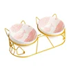 Cat Double Bowl миска складнаCute High-Leg Ceramic  Oblique Mouth Protect Cervical Spine Prevent Overturning Food Water Fxed Pet 5