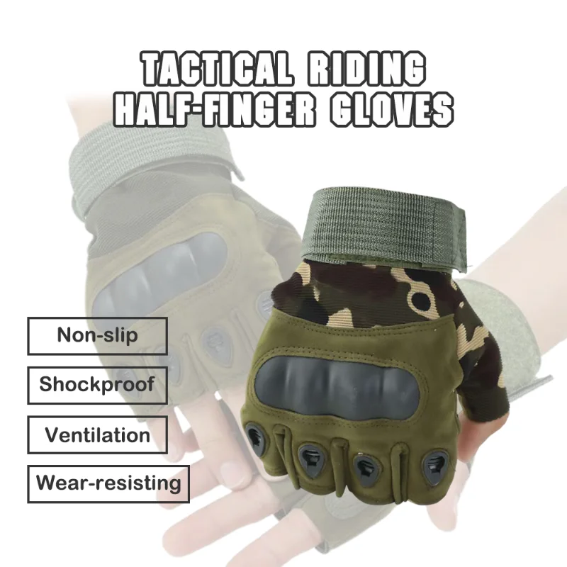 

Outdoor tactical gloves Sports cycling gloves Half finger type military combat gloves riding gloves motorcycle cycling gloves