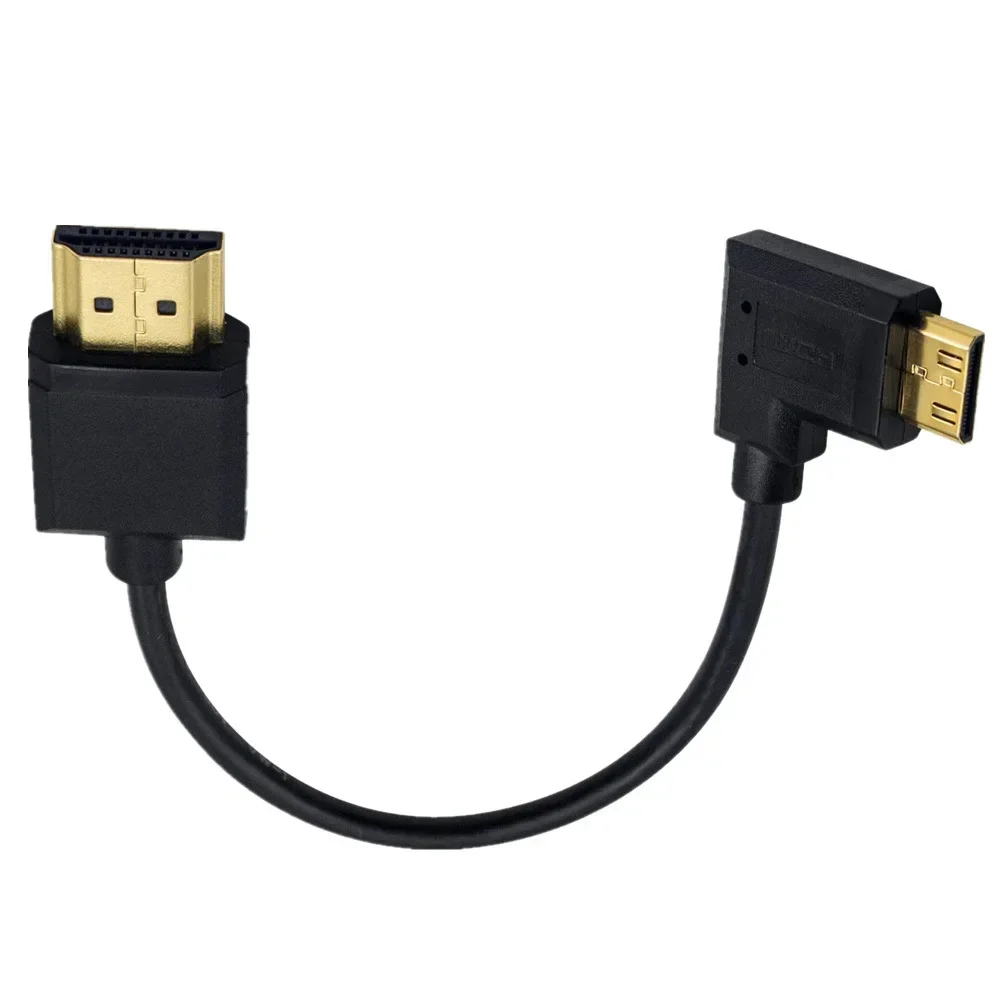 15cm Contacts 4K*2K 60Hz HDMI-compatible 2.0 to Mini HDMI-compatible 90 Degree HD High Speed Super Thin Cable High Quality hdmi cable hdmi adapter cable hdmi adapter