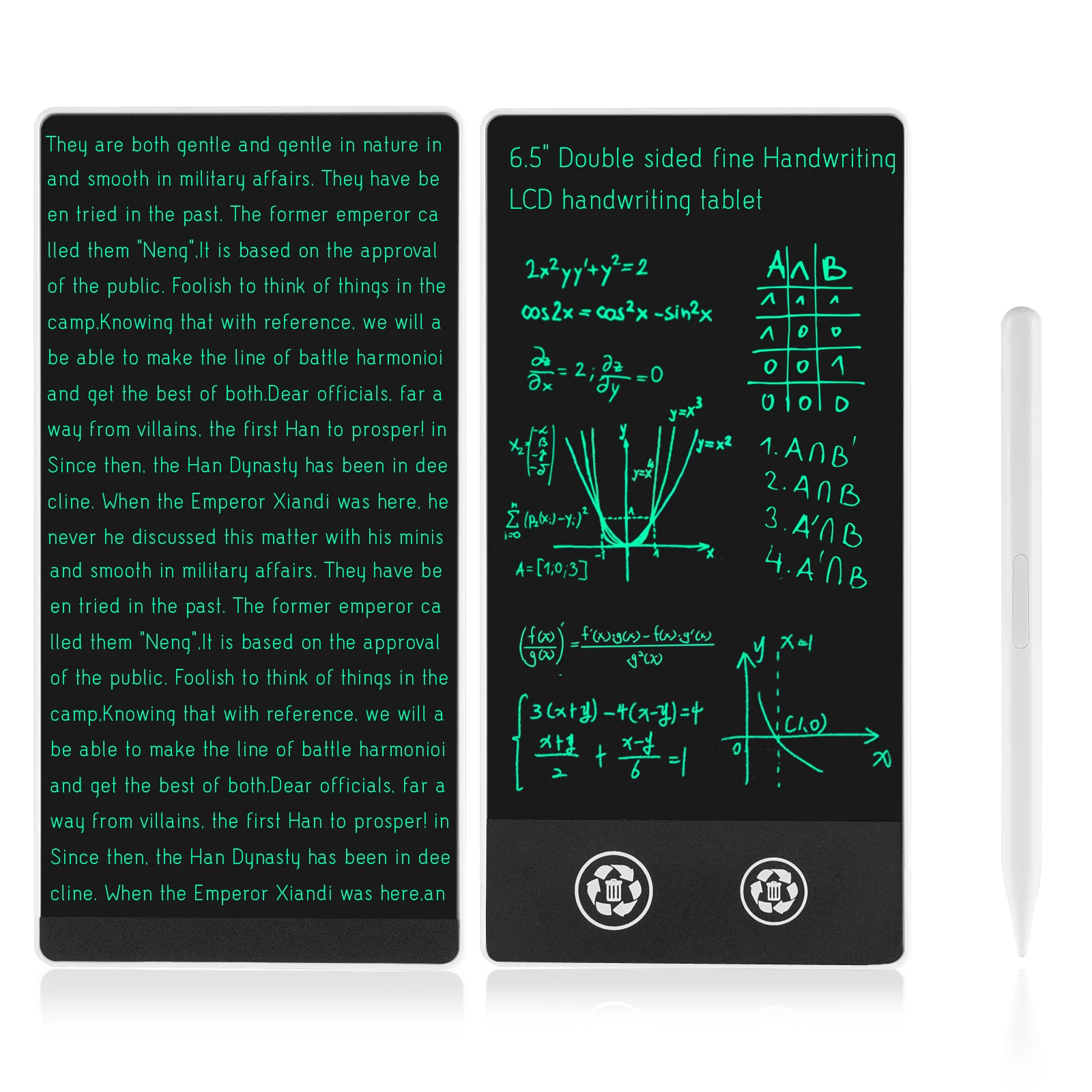 6.5-inch Double-sided Handwriting Full Screen Fine LCD Writing Tablet Liquid Crystal Drawing Board Meeting Content Sketch Pad 3