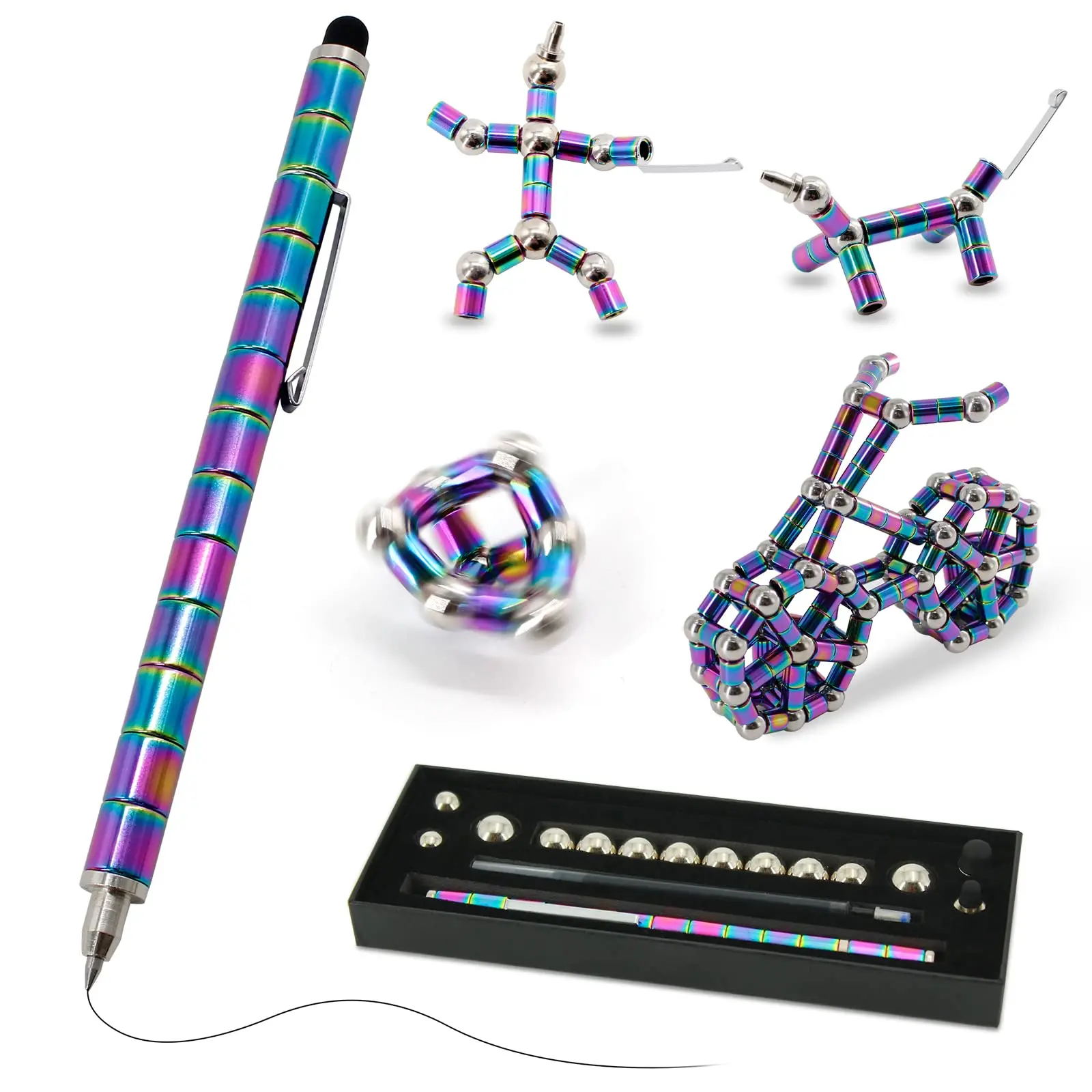 Magnetic Fidget Pen Toy EDC Anti Stress Relief Toys Fidgeting Antistress Anxiety Sensory Toy Magnet Pen for Adult Autism ADHD Fidget Toys