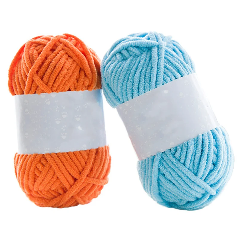 50g Velvet Yarn for Knitting Scarf Hat Soft Thickness Line Crochet Chunky Yarn Autriche Getzer