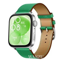 Premium Leather Strap for Sports Watch - High-End Replacement Wristband Accessories (Green)