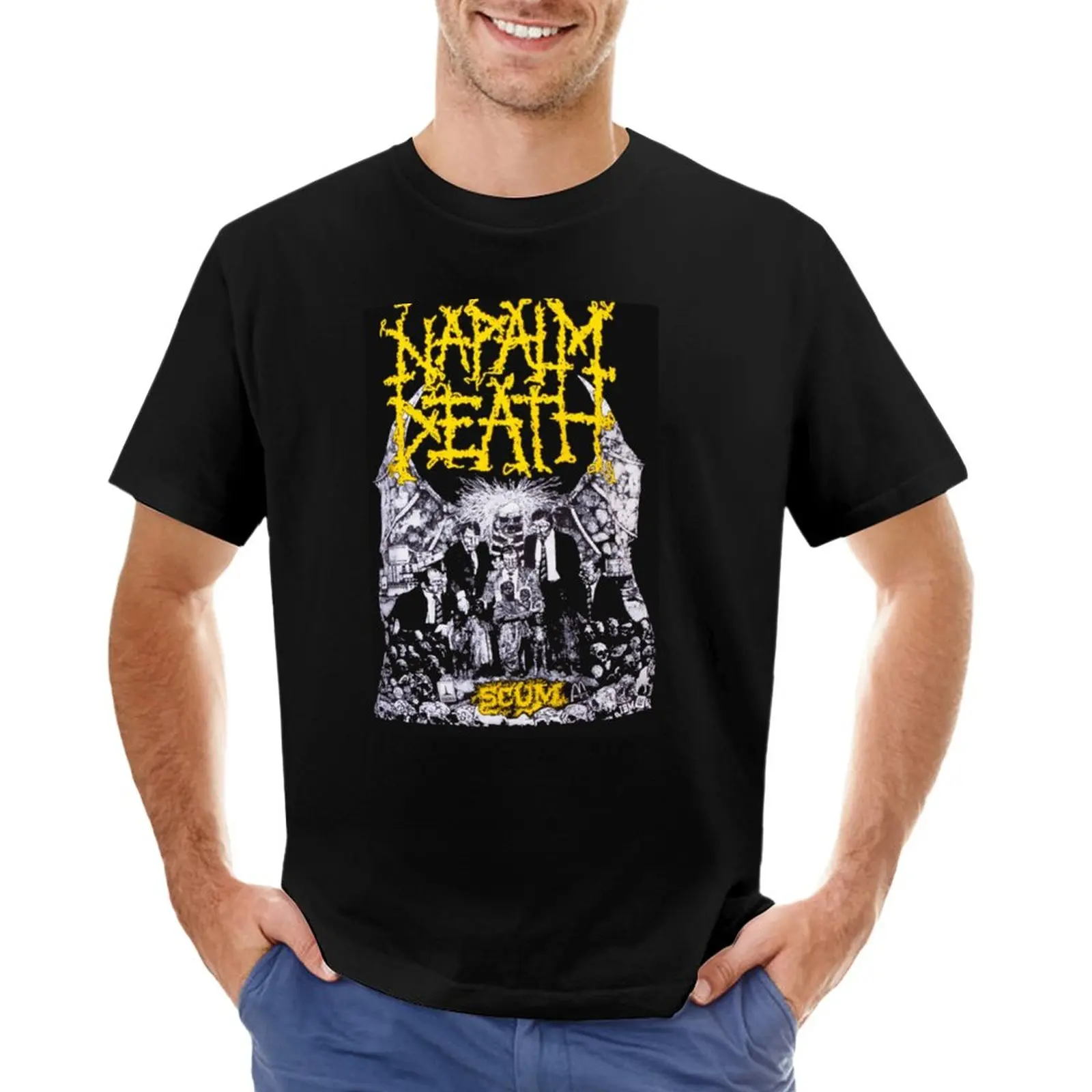 

napalm death T-Shirt animal prinfor boys korean fashion t shirts men