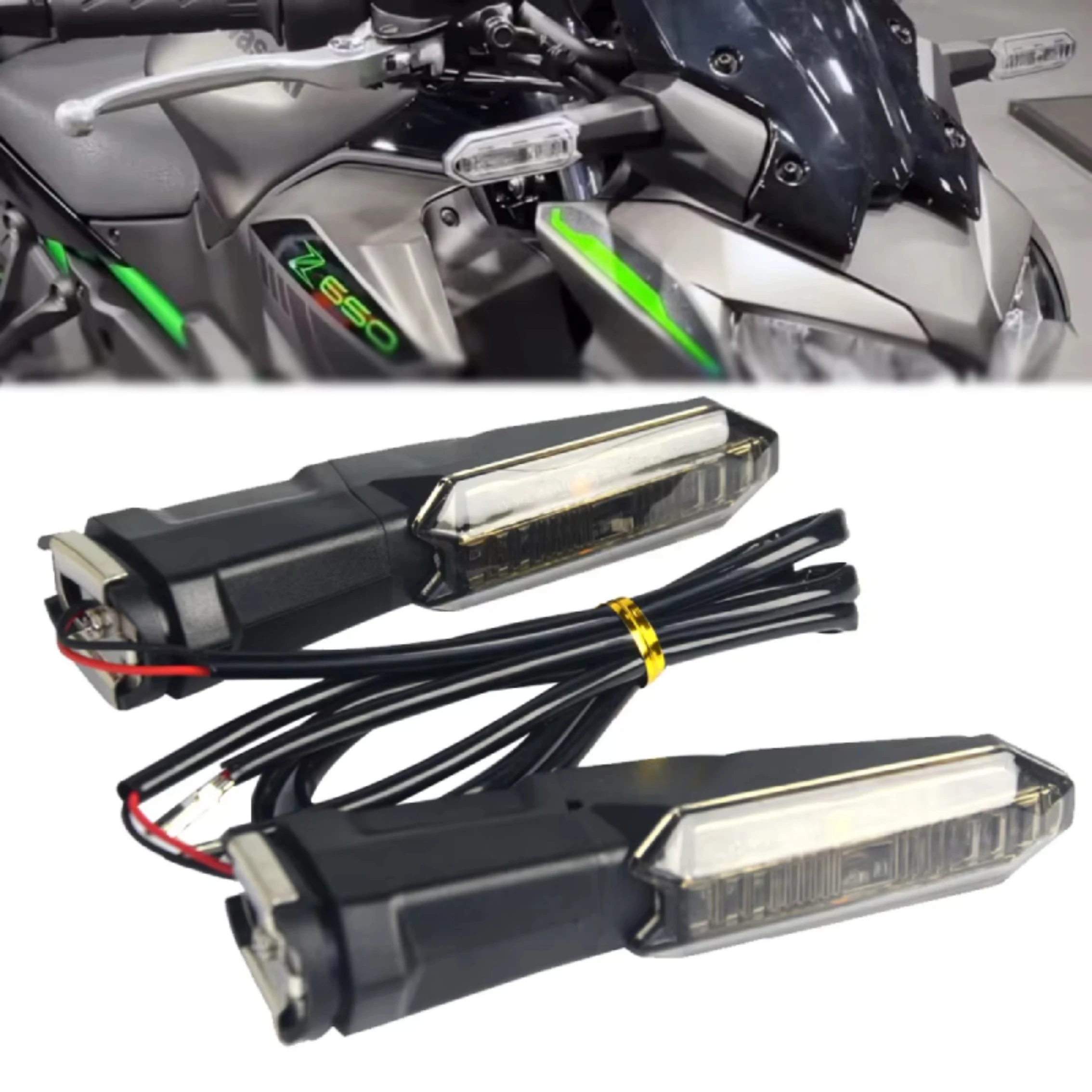Accesorios para Motocicleta KAWASAKI Z900 Z1000 Z800 Z750 Z650 Z300 Z400 Z125 Z900RS, Lámpara Intermitente LED, Luz de Señal de Giro
