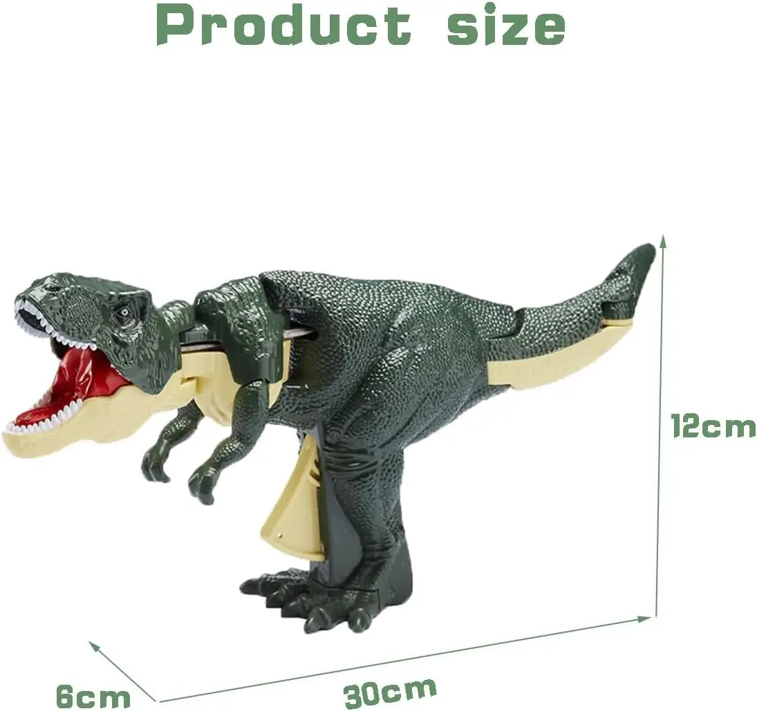 2 Pack Trigger The T-Rex Dino Chomper Toys with Roar Sound and Light  Effects Press Dinosaur Grabber Toy Cat Dog Novelty Tos