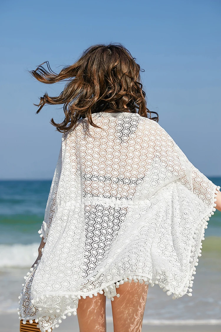 Seaside Vacation Beach Swimsuit Blouse Women's Loose Mid-Length Veils Summer
