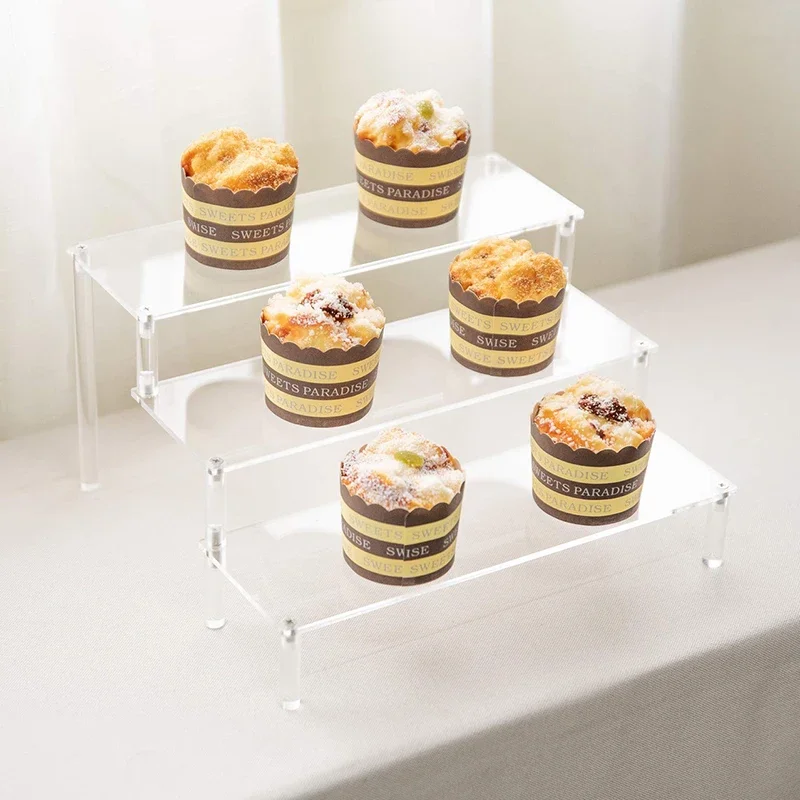 1-3 Tier Perfume Organizer Box Transparent Acrylic Doll Display Stand Holder Transparent Perfumes Storage Rack Shop Display Tool 3