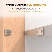 

Punch-free Magnetic Door Closer Strong Door Closer Magnetic Catch Latch Magnet for Furniture Cabinet Cupboard with Screws Ultra