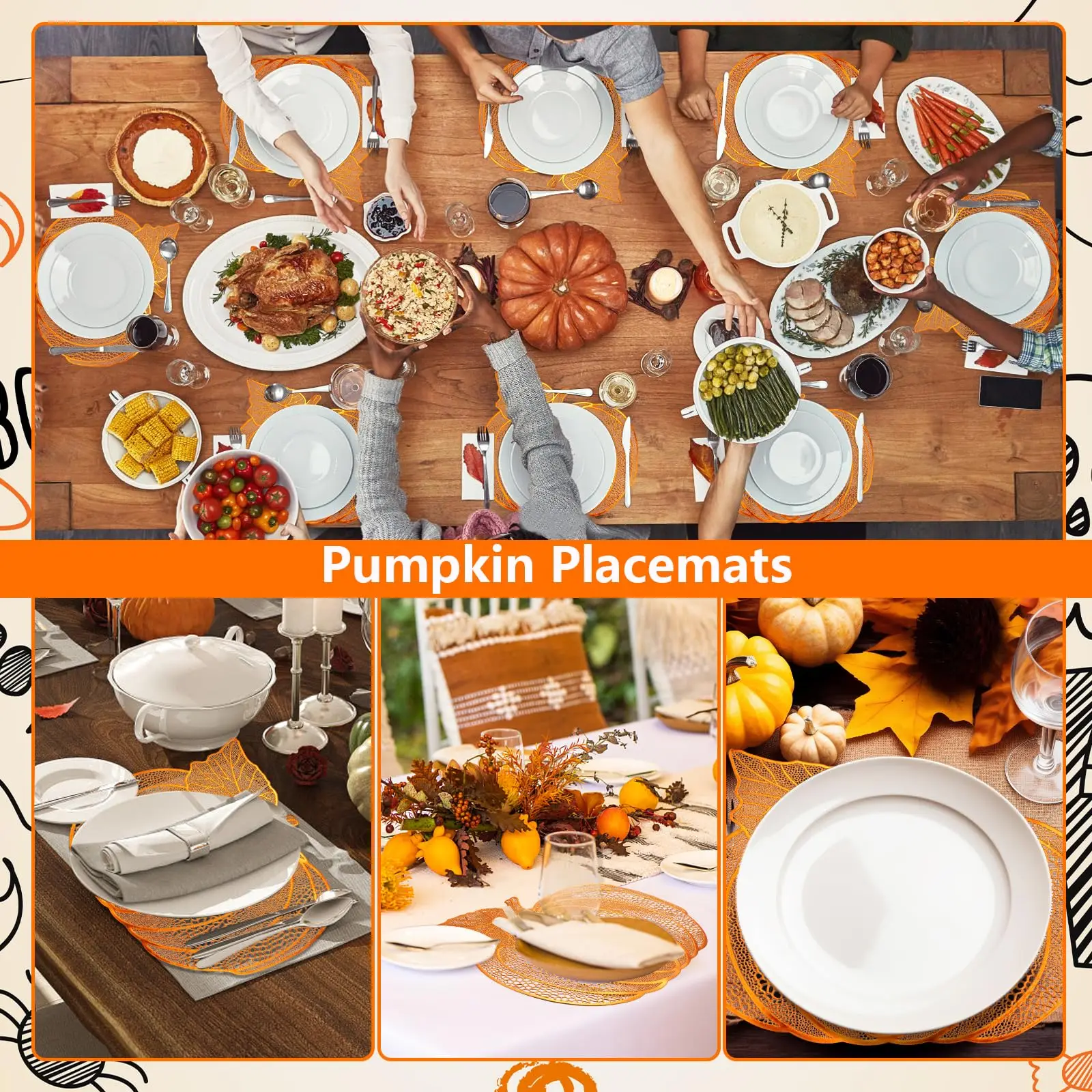 Thanksgiving Pumpkin Harvest Placemats 6
