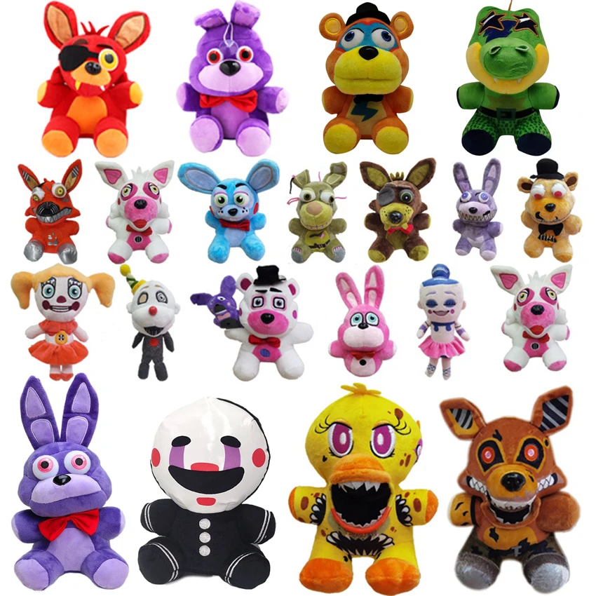 FNAF плюшевые игрушки искусственная кожа клоун Чика Бонни мягкие игрушки-животные