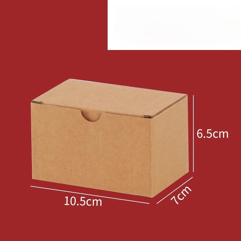 10pcs Square Cowhide Corrugated Paper Box U-shaped Flip Cover Folding Packaging Case Outer Packaging for Express Delivery