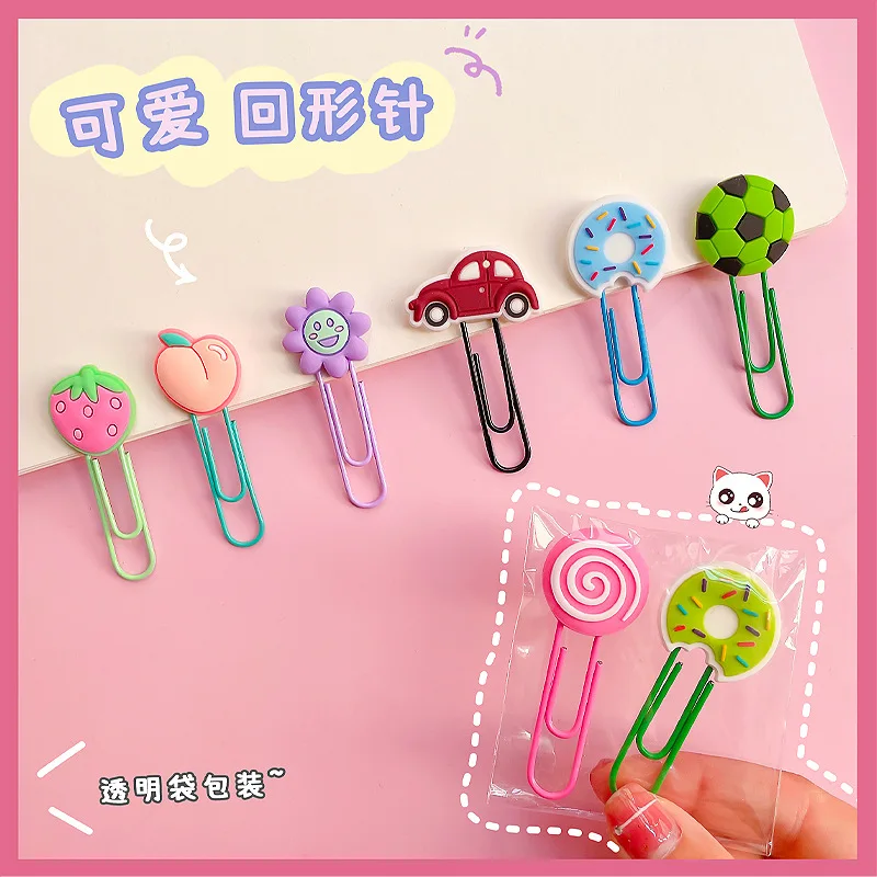 

Cute Cartoon Bookmark Paperclip Casual Shaped Paper Clip Set Creative Student Stationery Clip Spot