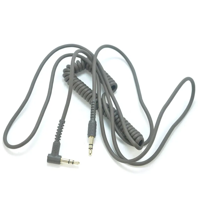 1.8m Spring Gold Plated Interface 3.5mm Angle to 3.5mm Straight Audio Cable for Major Retro IV Gen5 Headset Headphone