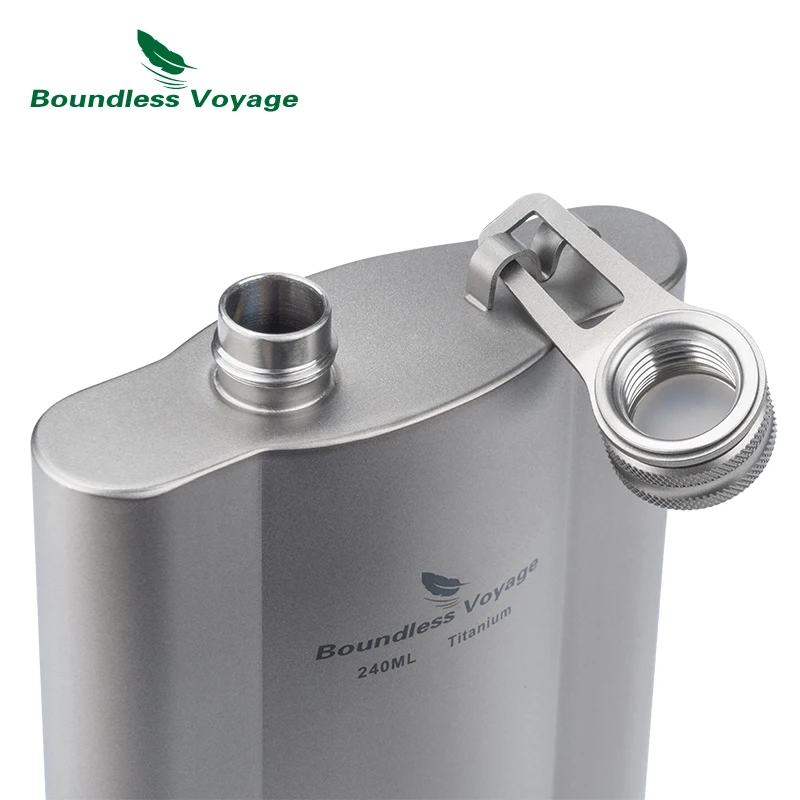 Bouteille de vin Portable ultralégère en titane, sans eau, contenant avec entonn