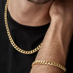 Men's Double Chain Cross Hollow Bracelet - Stainless Steel Hip Hop Jewelry (ROSE GOLD COLOR)