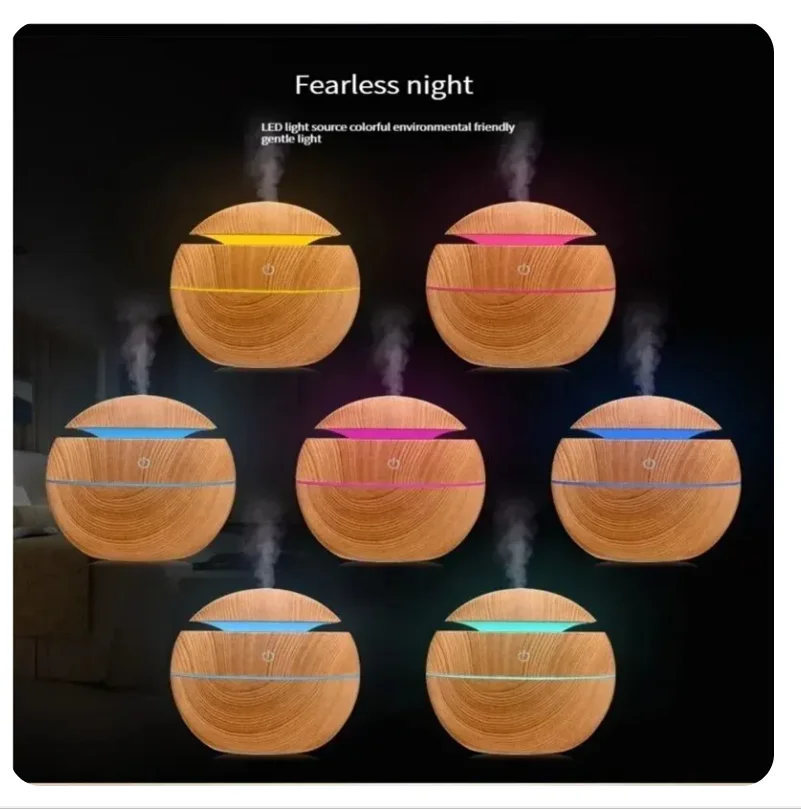 Mini Home Wood Grain Air Humidifier Electric Air Aroma Diffuser Purifie USB Ultrasonic Mist Sprayer Essential Oil Fragrance
