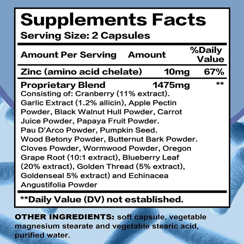 Parasite Blast Detox Complex Promotes Intestinal Metabolism Digestive Immune Health
