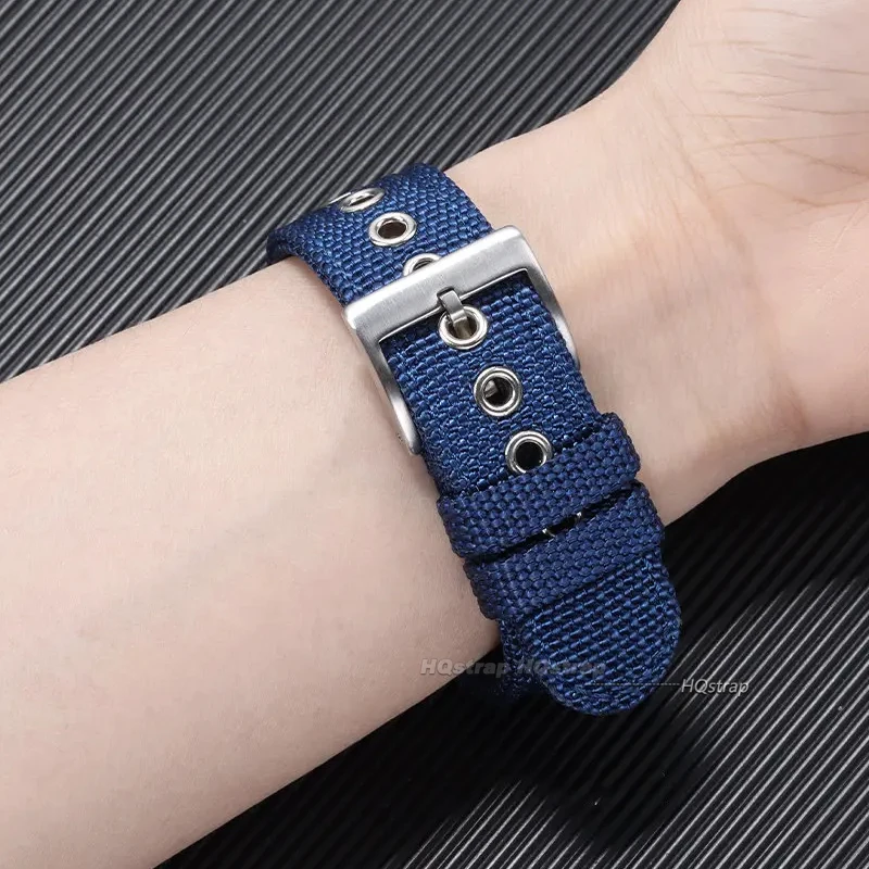 Colorful Nylon Watch Strap with Stainless Steel Buckle - Universal Quick Release Band