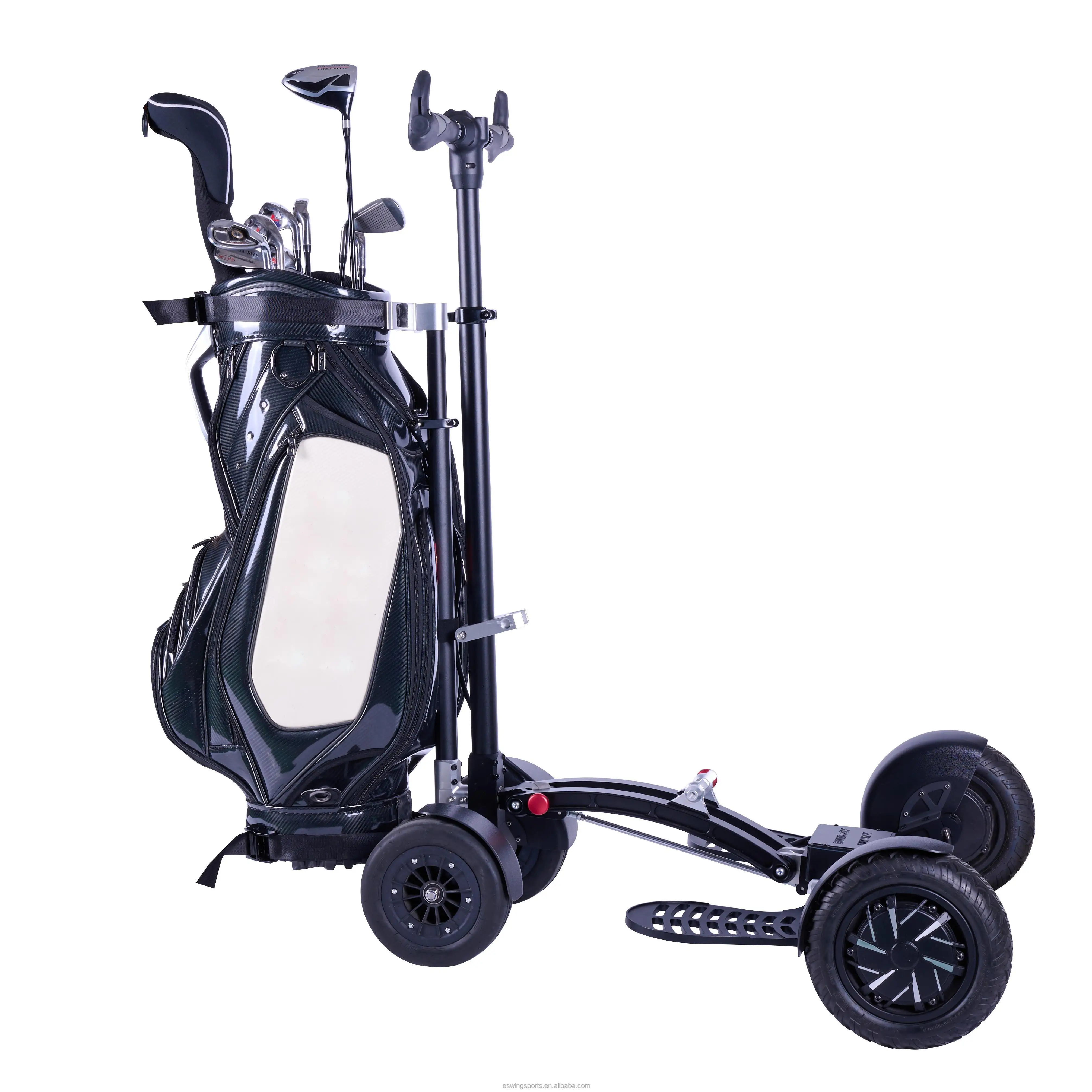 Golf Trolley Four Wheel 10 Inch Folding Light Weight 1600W Electric Golf Scooter for Sale