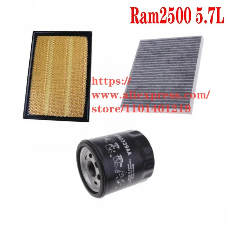 

Набор фильтров для 14 Dodge RAM 2500 5.7L Air,Oil, салонный фильтр, 3 шт./комплект