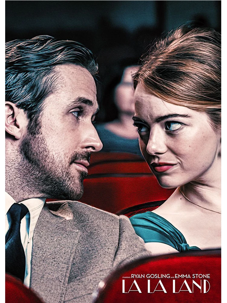 Vintage La La Land Music Movie Poster Canvas Art - City of Stars Modern Wall Decor