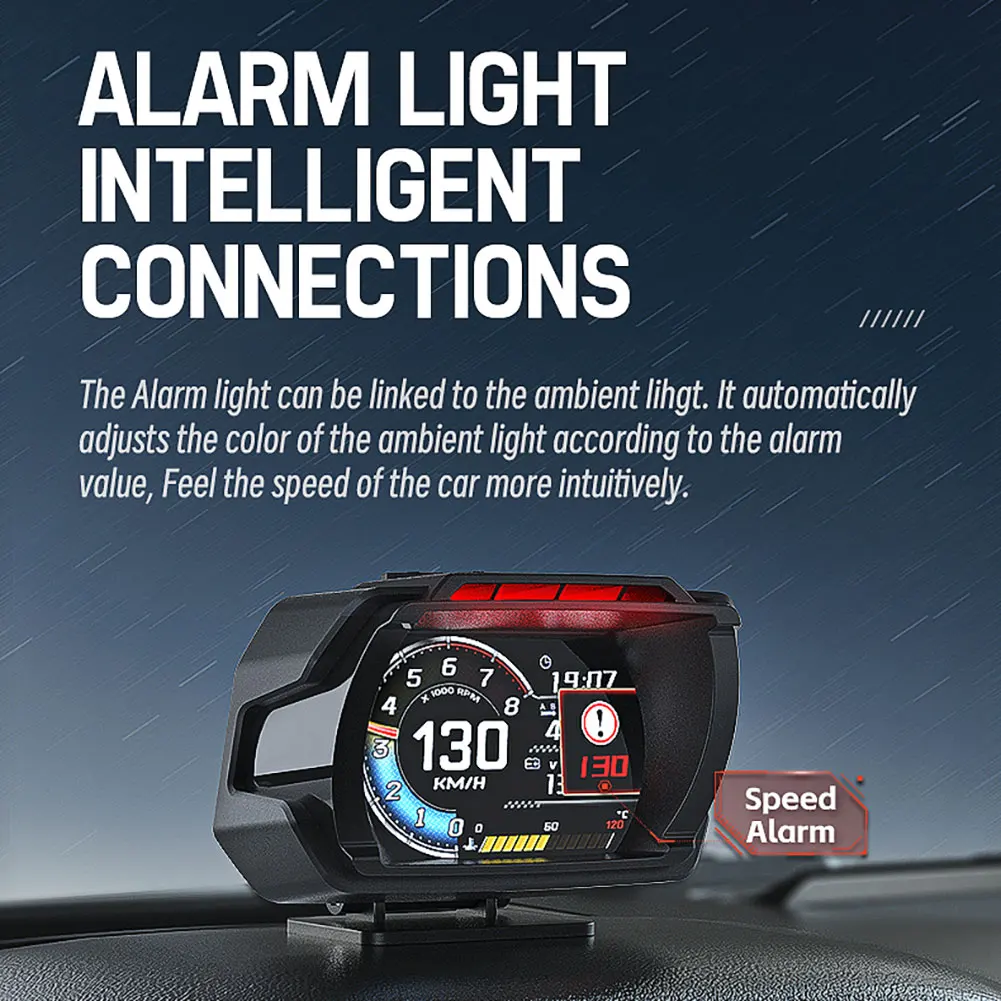 OBD + GPS HUD  Һ  ӵ,  溸,  Ÿڹ, LCD ÷,  µ 