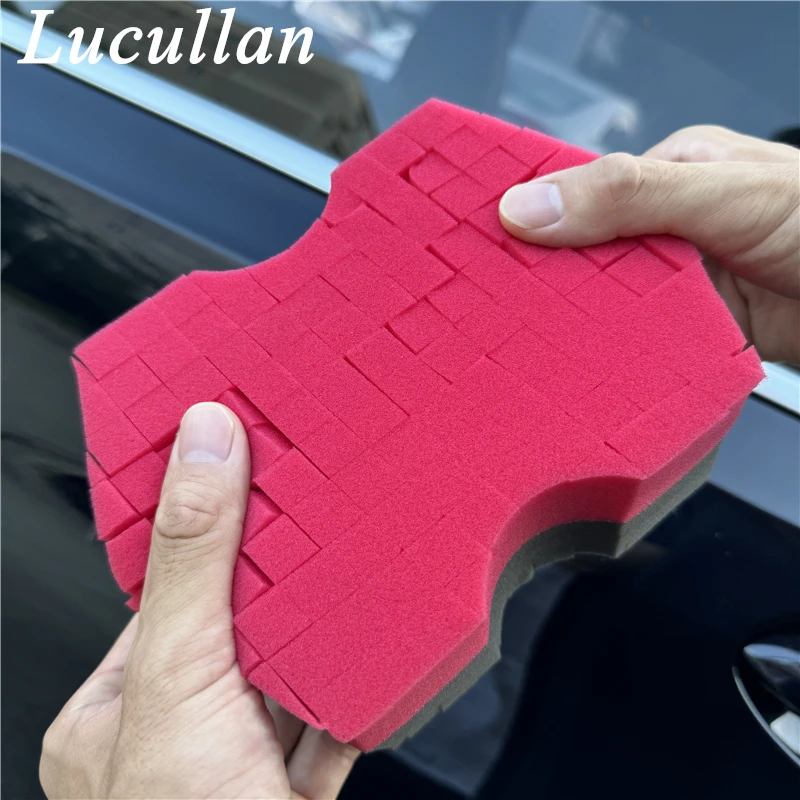 Double Side Cross-Cut Sponge 2.0 Better Grip and Access Tight Spaces For Rinseless Car Wash