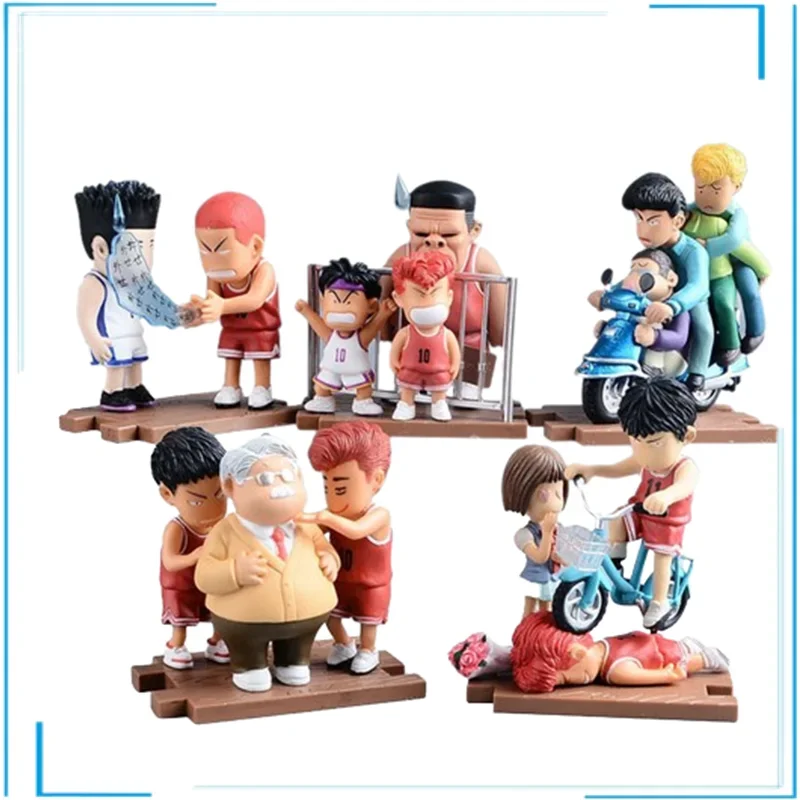 

SLAM DUNK Anime Figures Sakuragi Hanamichi Haruko Akagi ShinichiMaki Mutou Tadashi Japanese Anime Different Style Model