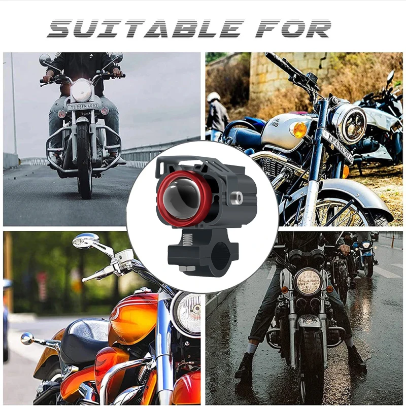 Motocykl LED pomocných světlomet reflektor projektor čočka jízda mlha lehký white/amber s spínač pro auto off-road 4X4 ATV