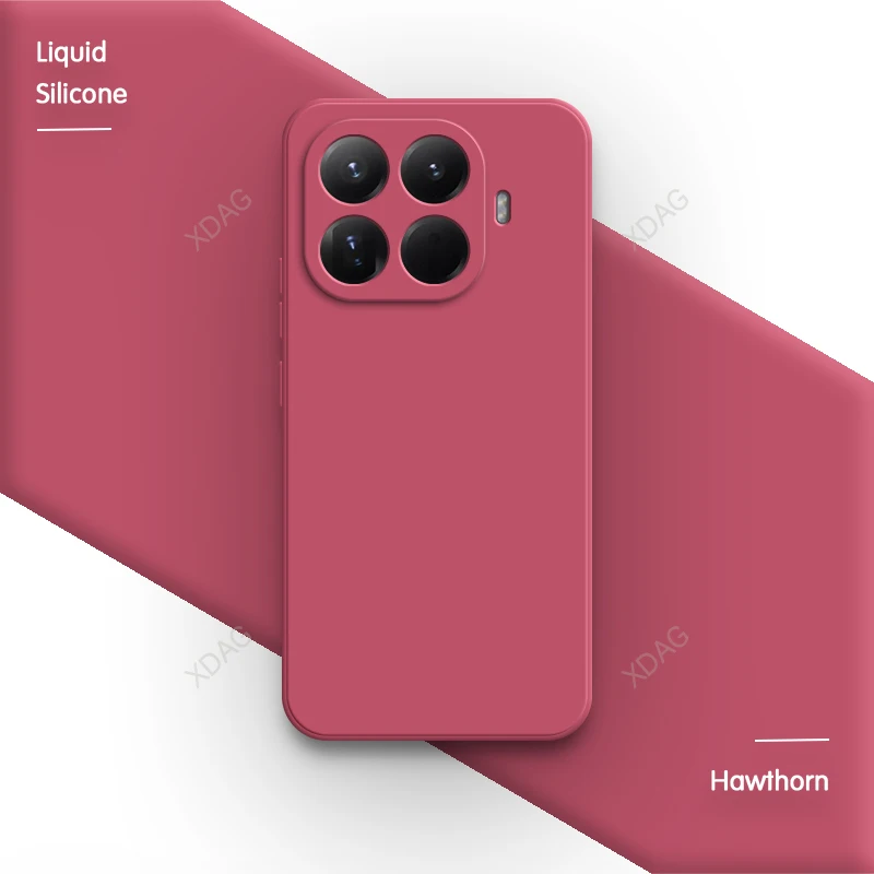 Square Liquid Soft Silicone Phone Case with Shockproof Camera Protection and Classic Back Design
