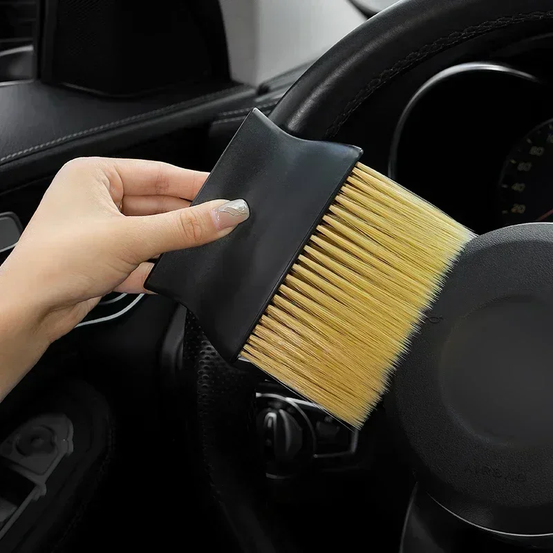 Universal Dust Removal Brush for Car Air Conditioner Outlets - Soft Brush Cleaning Tool