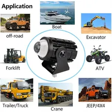  1pcs Mini Driving Light LED Projector Lens Motorcycle Headlight ATV Scooter for Auxiliary Spotlight Lamp 