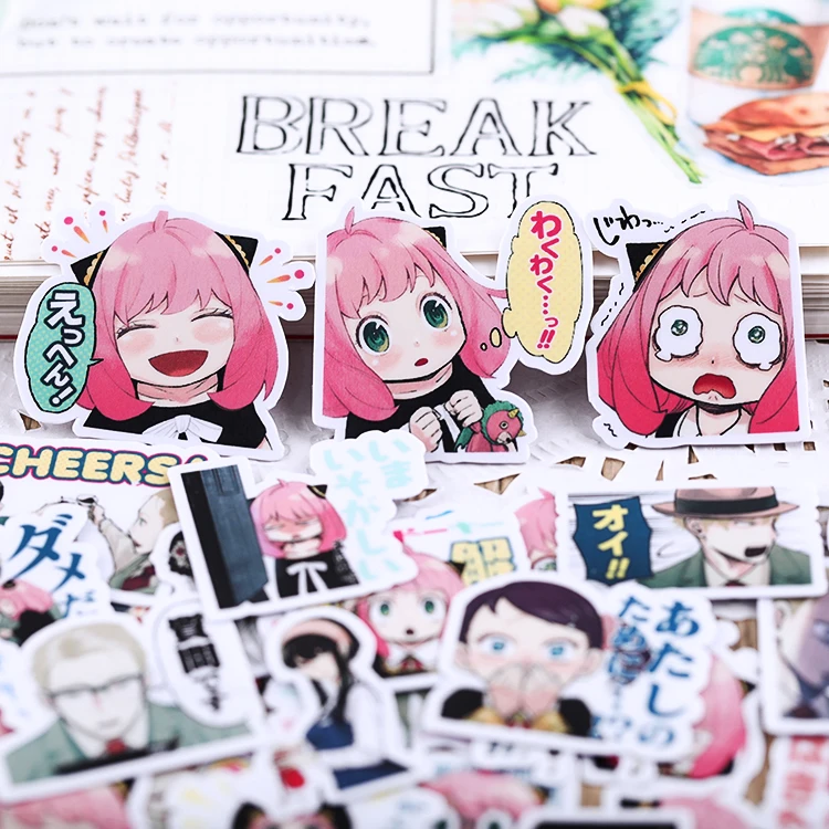 Stickers 39pcs Hand Account Cartoon Sticker Cute Anime Character Ins Stick Decoration Painting Kawaii Cute Stationery