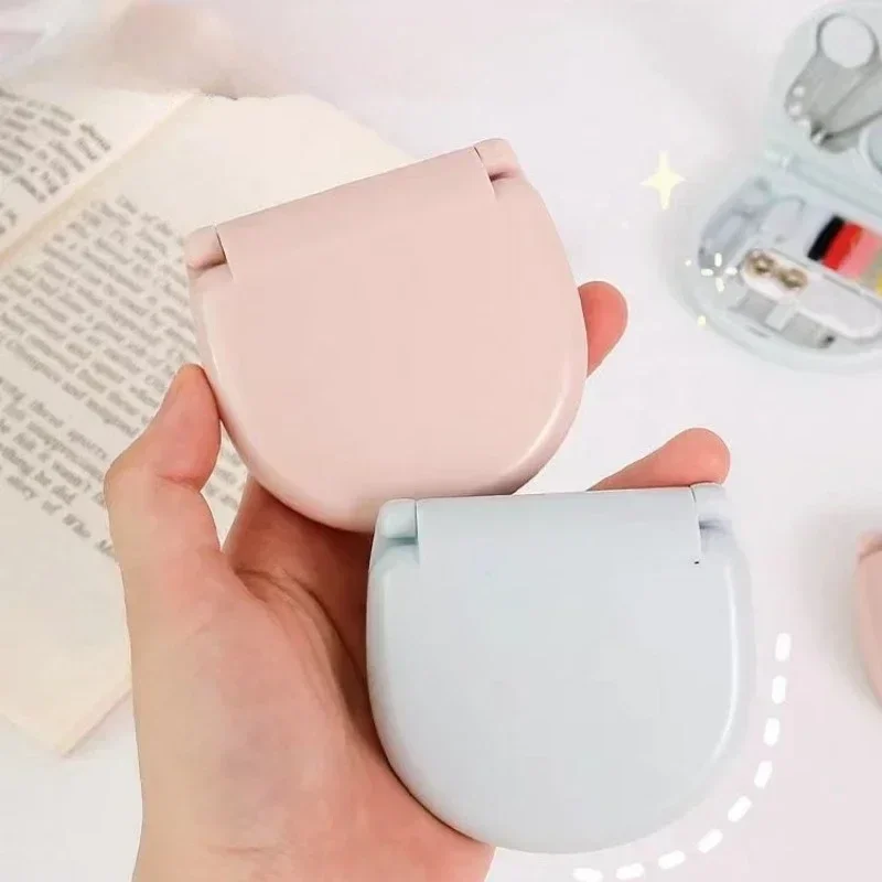 ABS Nordic Style Mini Portable Sewing Kit Pocket Size Travel Sewing Set with Essential Tools Scissor Thread Needles Buttons