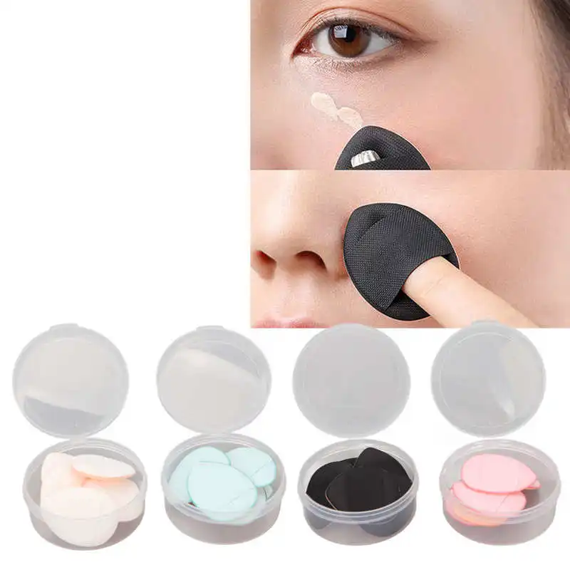 

20pcs Mini Finger Cosmetic Puff Foundation Powder Detail Makeup Sponge Puffs Face Concealer Cream Blend Cosmetic Tool