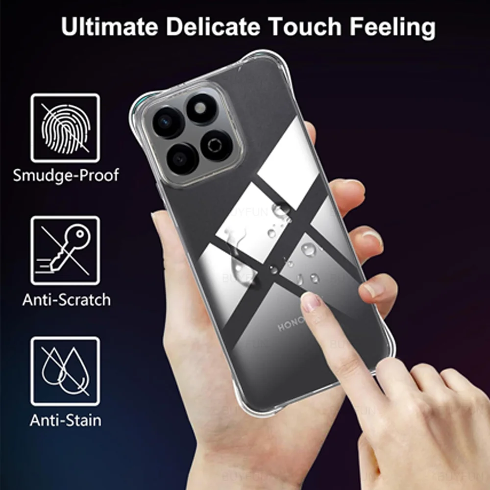 Phone Case Phone Protector Cover Honer 200 Smart X7c Case Transparent Coque Silicone Cover For Honor 200 Smart 5G HonorX7c 4G Shockproof Bumper Fundas 200Smart