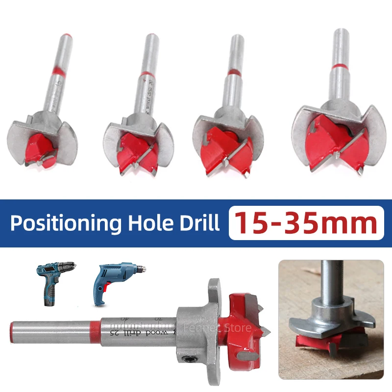 

15-35mm Hinge Hole Opener Woodworking Carbide Drill Bits Set Adjustable Positioning Hole Saw Kit Wood Hole Opener for Wood Work