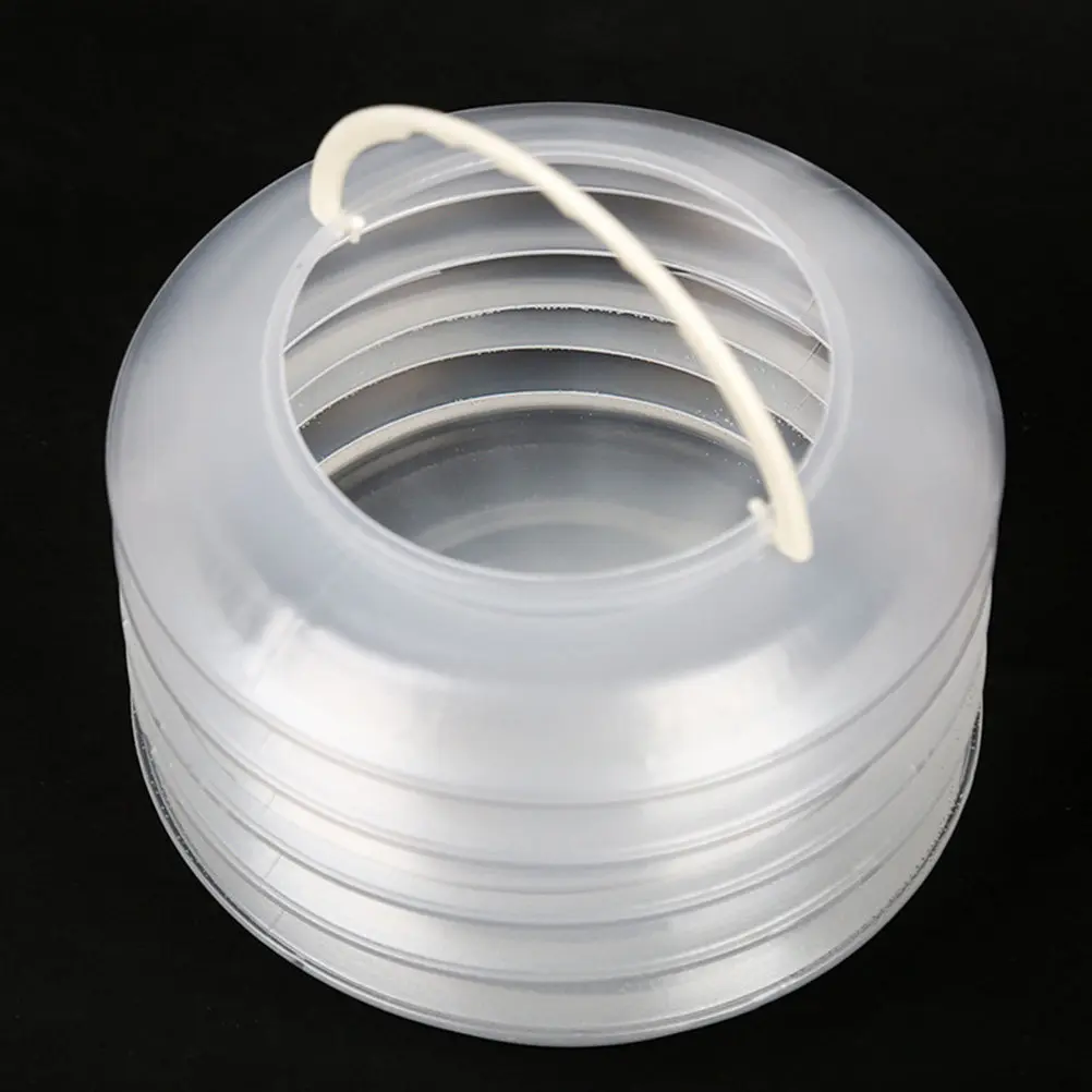 3Pcs 플라스틱 접이식 브러시 세척기 버킷 공간 절약형 유연한 아트 페인트 물 저장 용기(스폰지 손잡이 포함) 야외용 휴대용