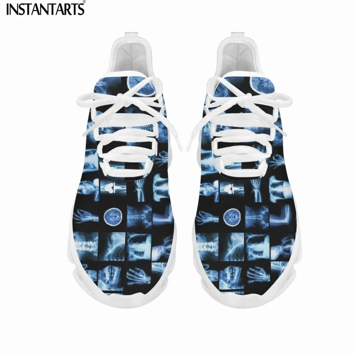 Fashion Mesh Sneakers Shoes Radiologic Technologist Blue Print Women Lightweight Flats Footwear Zapatillas Hombre