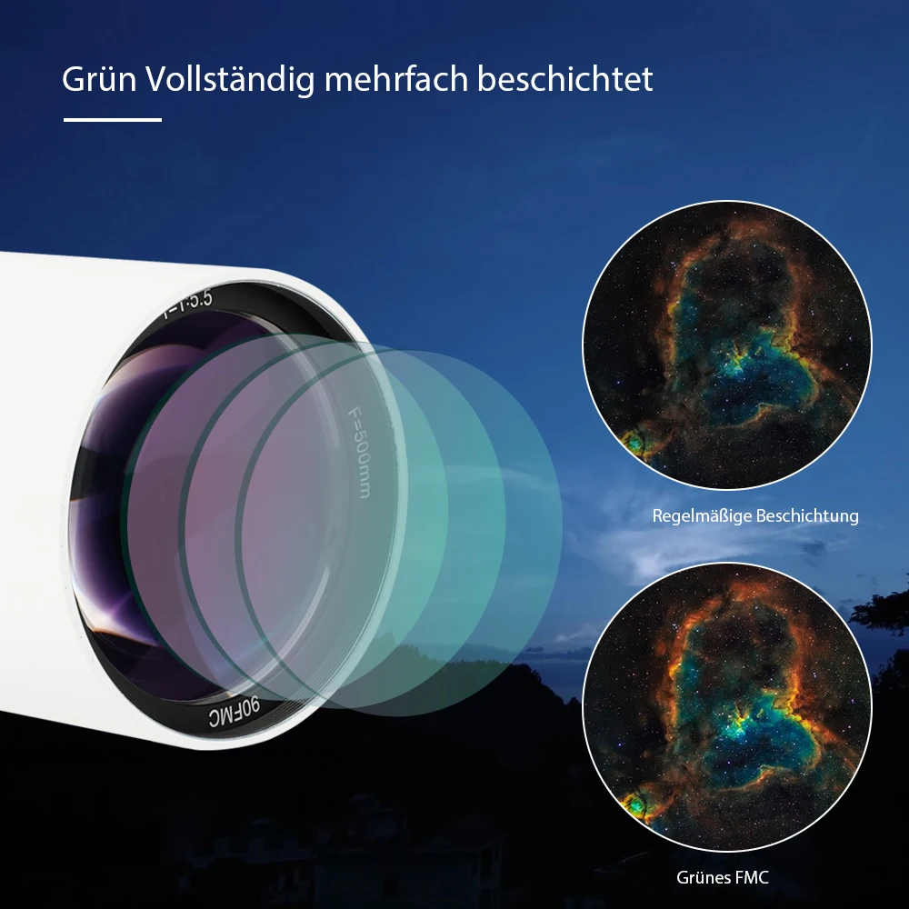 Svbony SV48P 102mm/90mm Aperture OTA Astronomisches Teleskop mit Doppelgeschwindigkeits-Fokussierer und Refraktor für Deep-Sky-Astrofotografie – Detail 6