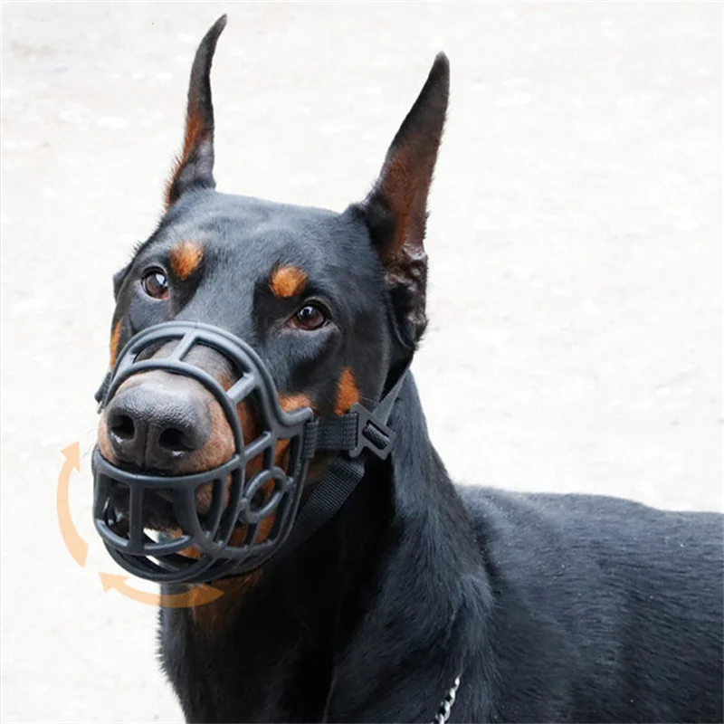 1PC Pet Dog Adjustable Mask Bark Bite Mesh Mouth Muzzle Grooming Anti Stop Chewing Hound Training Tool Anti-bite E11444