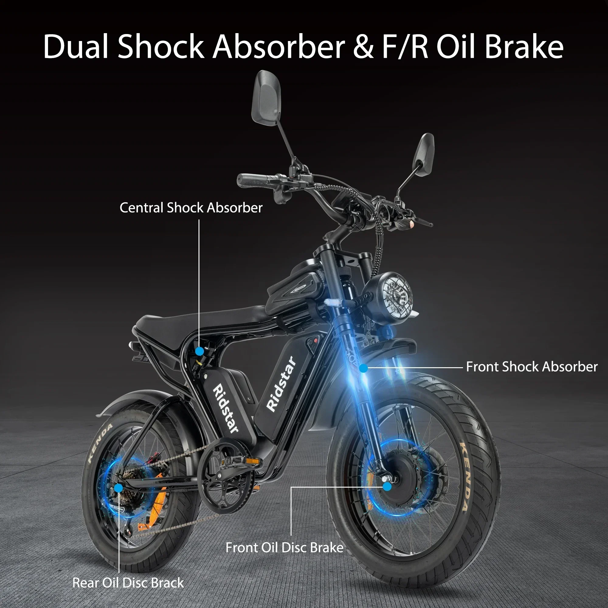 Ebike Dual Motor 2000W Two Batteries 40AH 20*4.0 Fat Bicycle electric bike electric bicycle