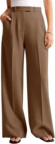 Aoaiiys Solid Suit Pants Women Simple Classic Straight Wide Leg Pants Office Lady High Waisted Trousers Spring Summer 2026 New