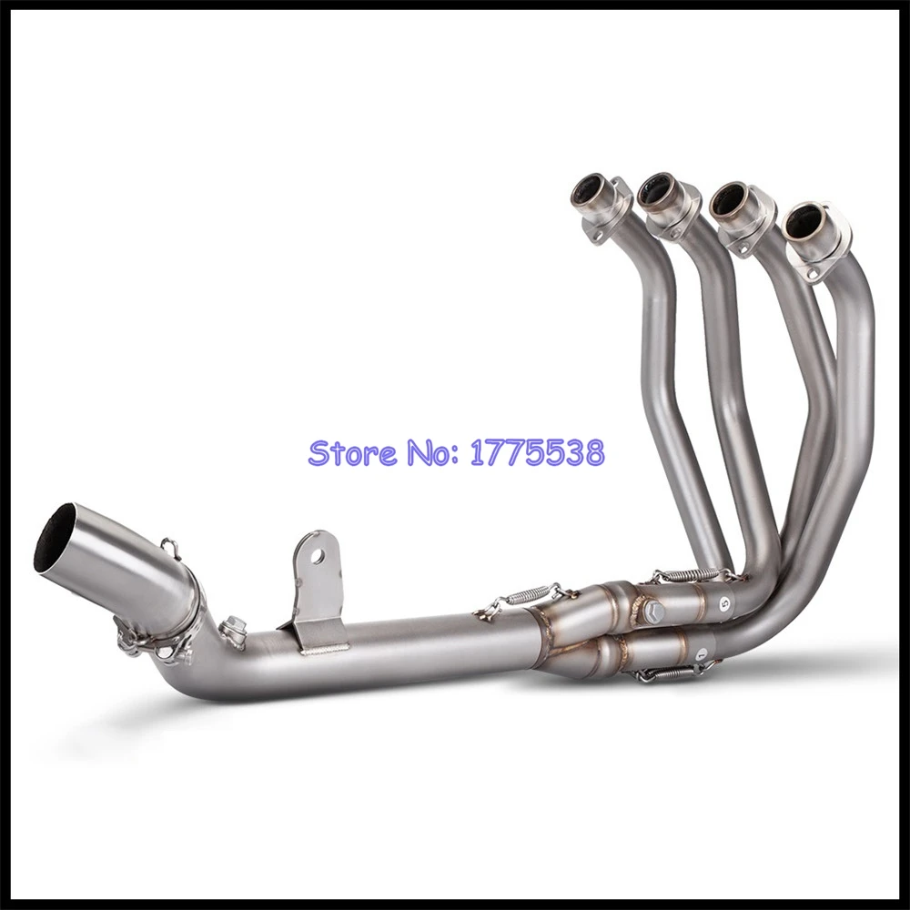 For Kawasaki Ninja ZX-25R 2023 Motorcycle Exhaust Full System With Manifold Collector Header Front Pipe with Real Carbon Muffler - Image 3
