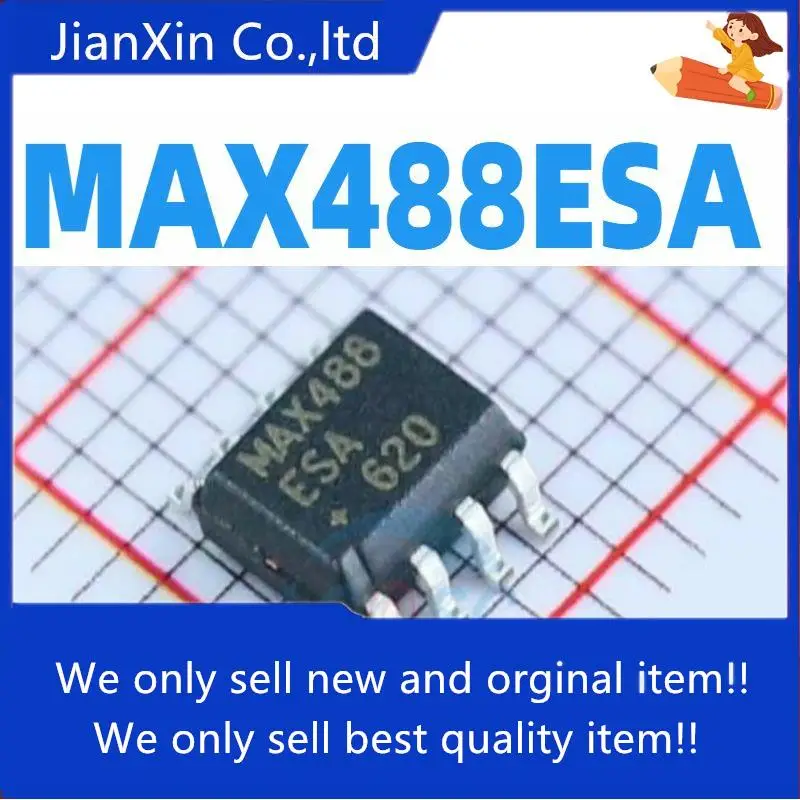 

10pcs 100% orginal new SMD MAX488CSA MAX488ESA SOIC-8 RS-422/RS-485 Transceiver