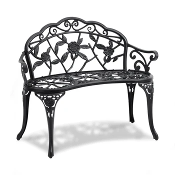 Wood & Metal Garden Bench 1