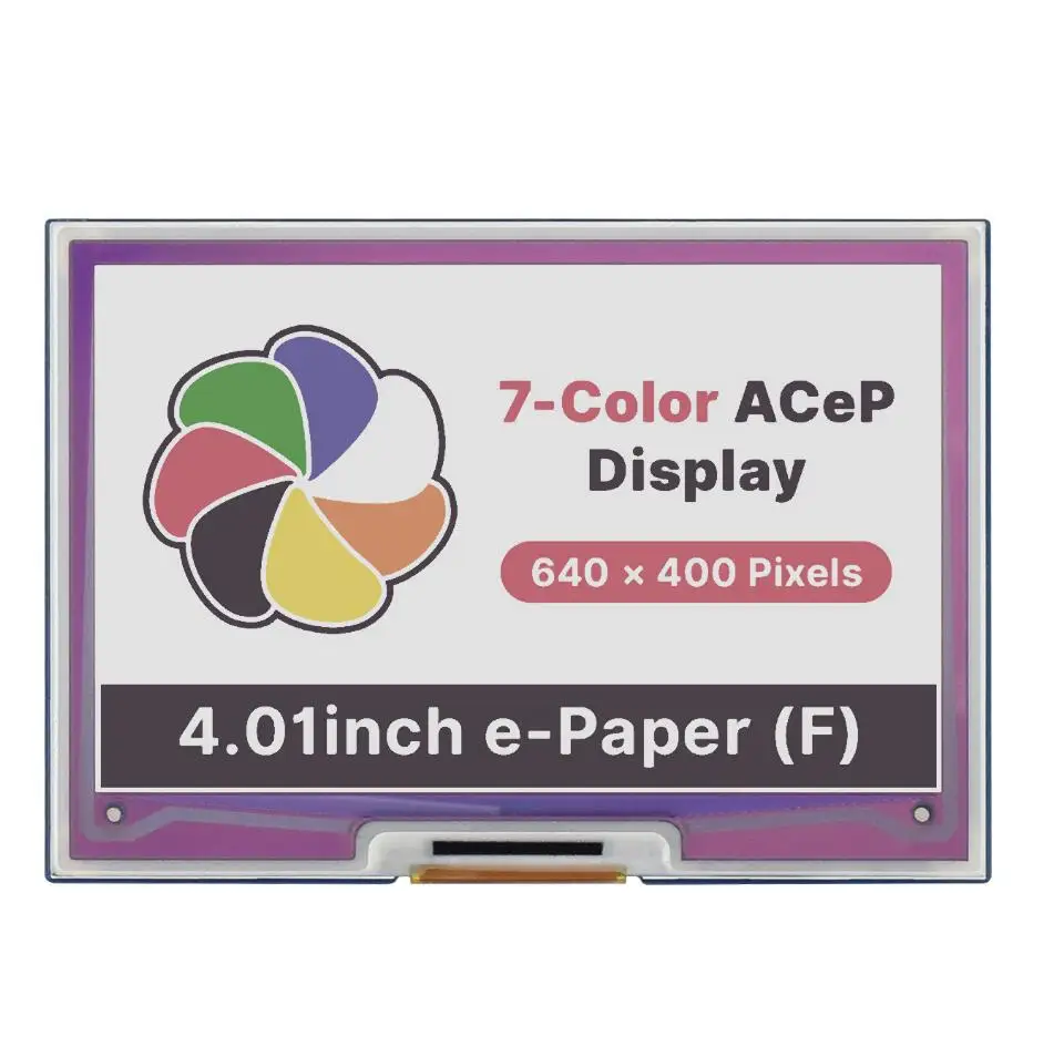 Waveshare 4.01 Pollici 640*400 Pixel Acep 7 Colori E-Paper E-Ink Display Hat Per Raspberry Pi